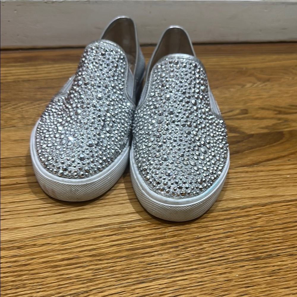 INC International Concepts Silver Rhinestone Sneakers